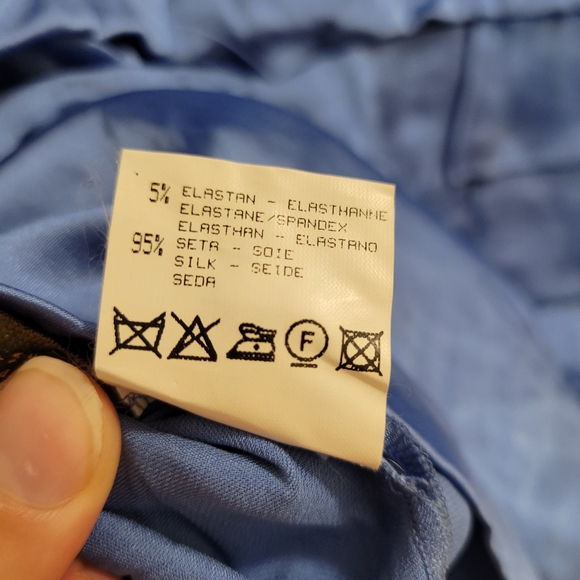 Roberto Cavalli 100% silk ruched bodycon blue dress size 38 nwt - Picture 6 of 10